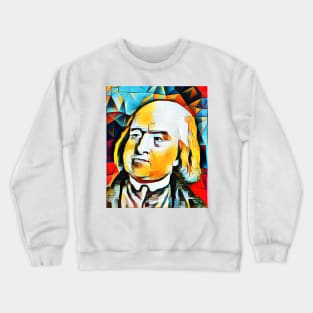 Jeremy Bentham Abstract Portrait | Jeremy Bentham Artwork 2 Crewneck Sweatshirt